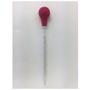 10ml Glass Graduated Dropper Pipette with Red Rubber Bulb